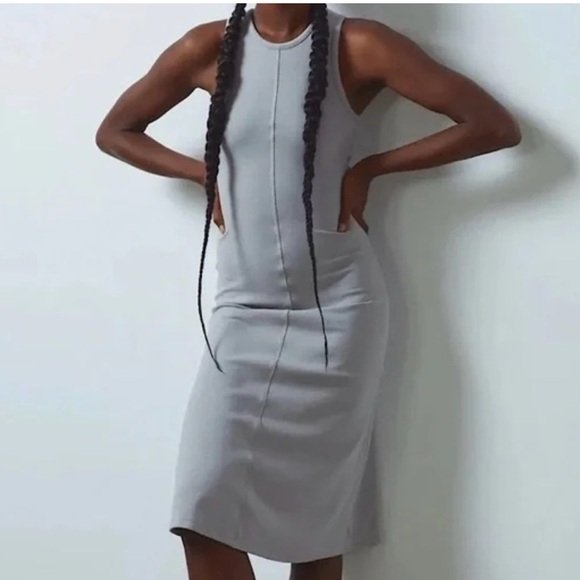 lunya Dresses & Skirts - NWT Lunya Restore Fitted Grey Casual Dress Extra-Small
